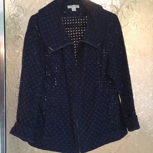 Coldwater Creek navy jacket — size 14